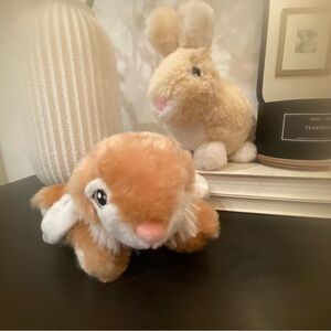 Source Unknown Fluffy Bunny Duo - Tan and White